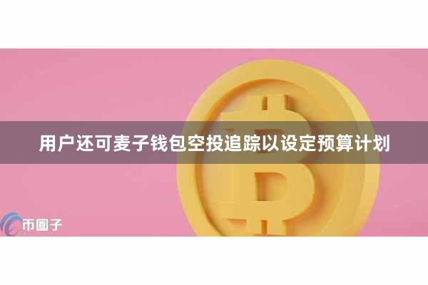 用户还可麦子钱包空投追踪以设定预算计划