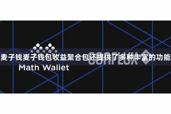 麦子钱麦子钱包收益聚合包还提供了多种丰富的功能