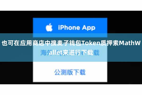 也可在应用商店中搜麦子钱包Token质押索MathWallet来进行下载