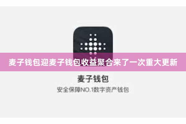 麦子钱包迎麦子钱包收益聚合来了一次重大更新