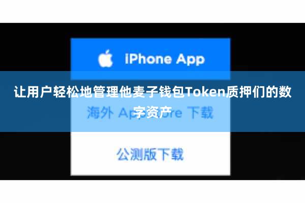 让用户轻松地管理他麦子钱包Token质押们的数字资产